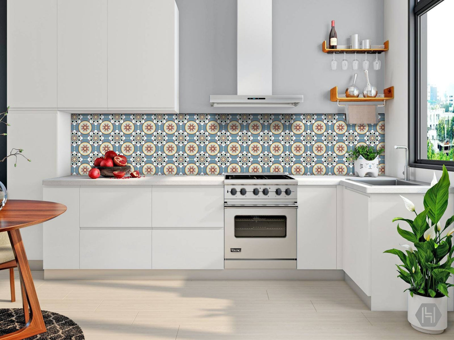 Spanish Ceramic Tiles - Set of 2 Spanish Wall Decor Tiles - Kitchen Backsplash Tiles, Table Decorative Tiles, Bathroom Tiles, Coaster