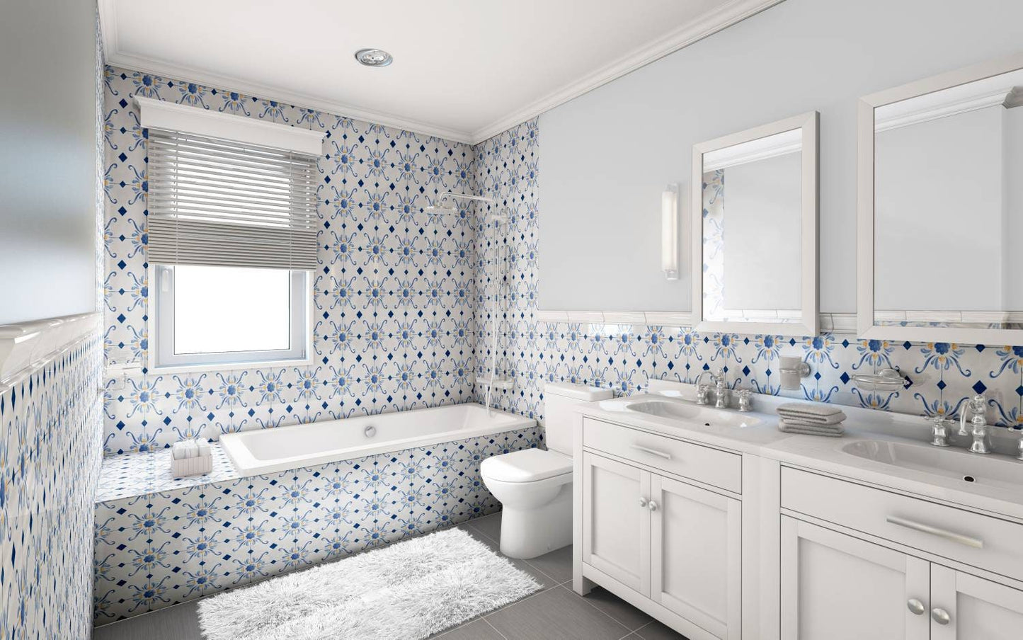 Spanish Ceramic Tiles - Set of 2 Spanish Wall Decor Tiles - Kitchen Backsplash Tiles, Table Decorative Tiles, Bathroom Tiles, Coaster