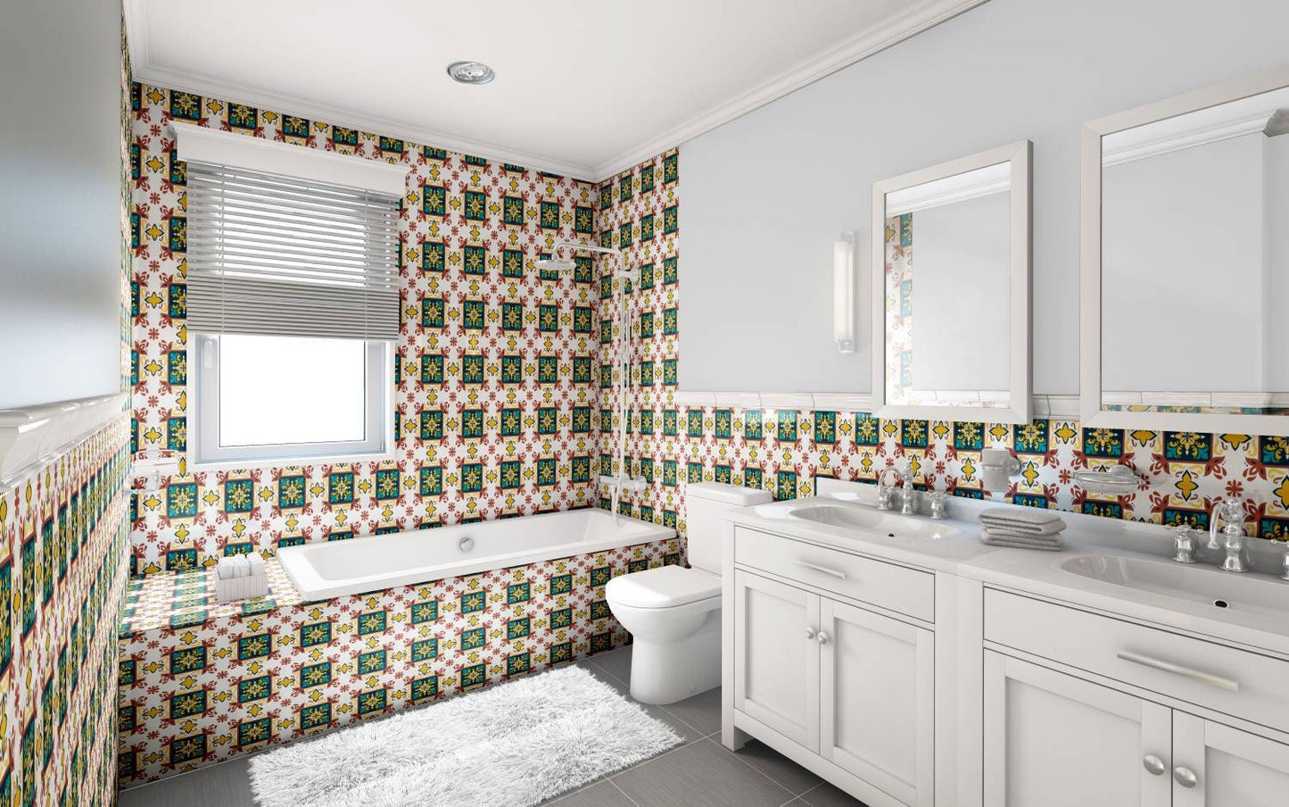 Spanish Ceramic Tiles - Set of 2 Spanish Wall Decor Tiles - Kitchen Backsplash Tiles, Table Decorative Tiles, Bathroom Tiles, Coaster