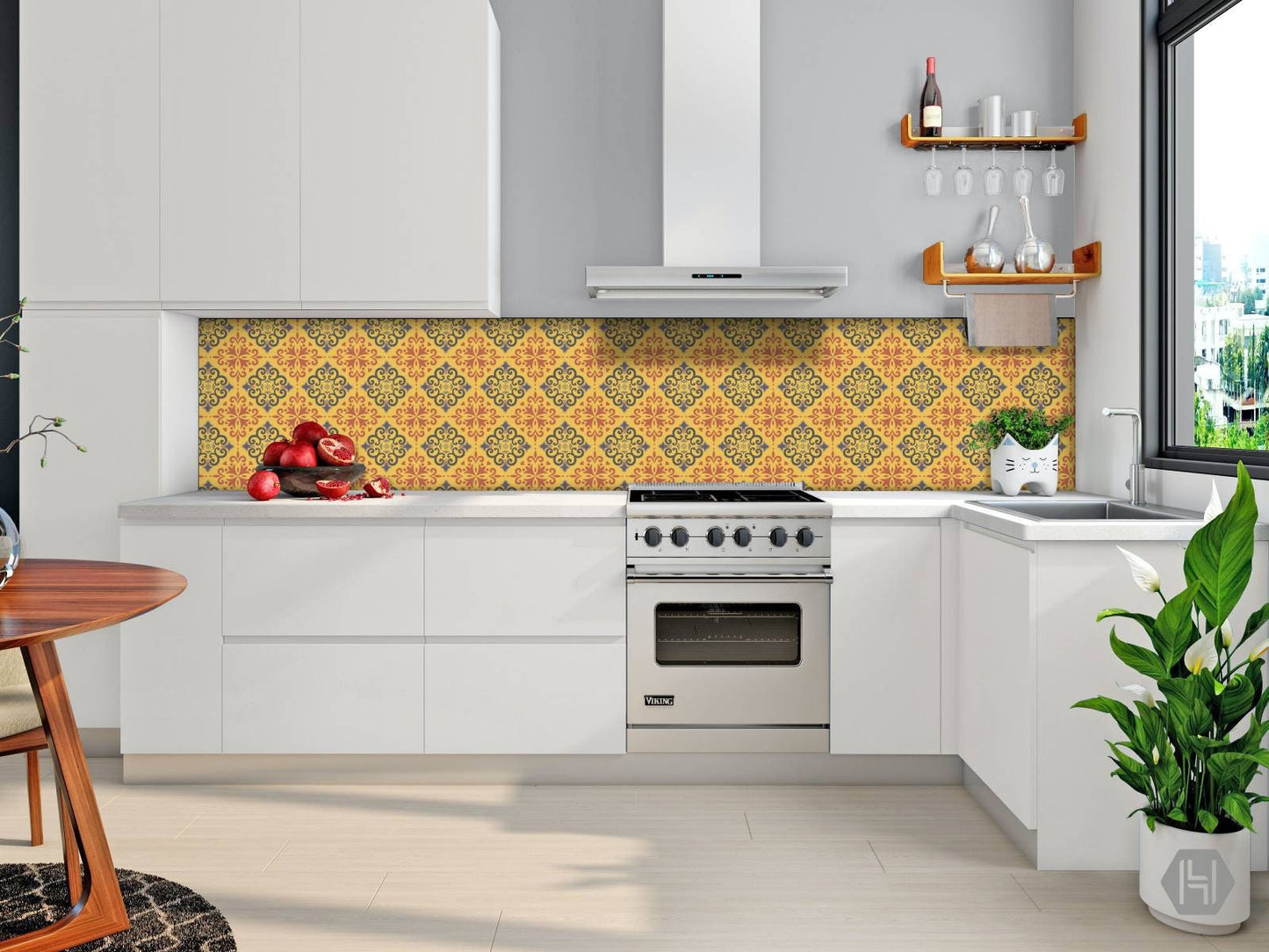 Spanish Ceramic Tiles - Set of 2 Spanish Wall Decor Tiles - Kitchen Backsplash Tiles, Table Decorative Tiles, Bathroom Tiles, Coaster