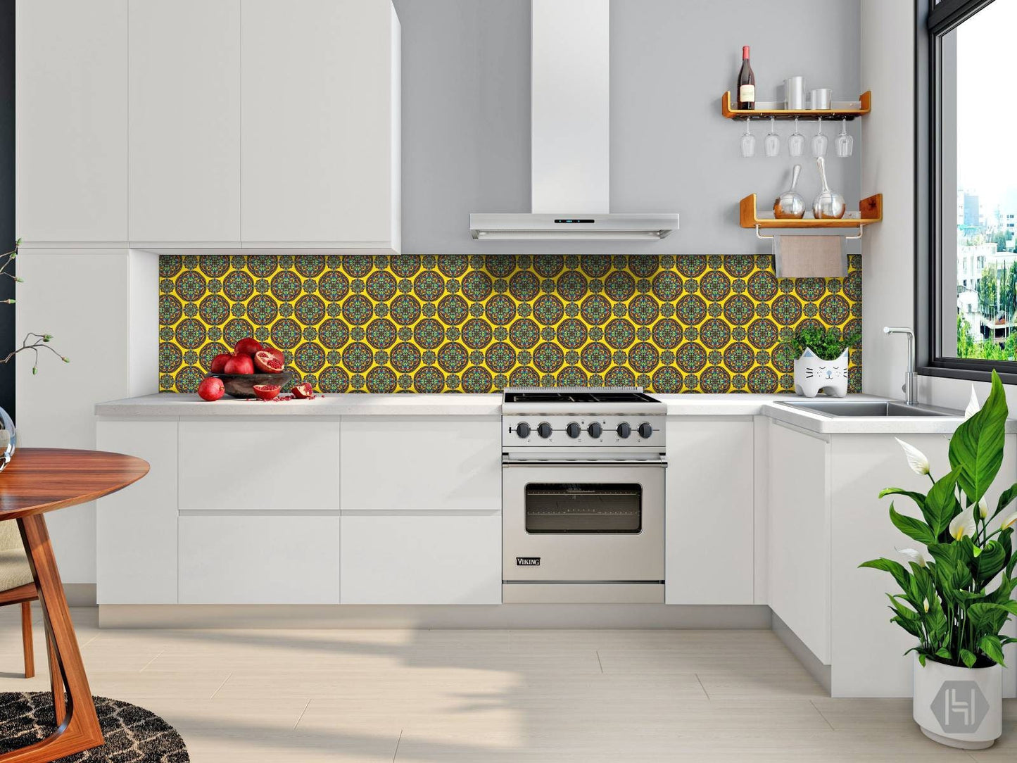 Moroccan Ceramic Tiles - Set of 2 Moroccan Wall Decor Tiles - Kitchen Backsplash Tiles, Table Decorative Tiles, Bathroom Tiles, Coaster
