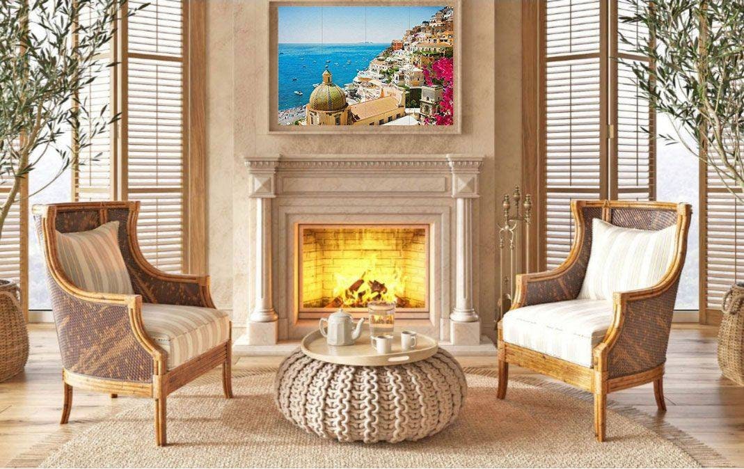 Tile Mural/Mosaic Ceramic Panel of the Amalfi Coast - Amalfi coast print - Amalfi coast Wall Art - Tile Mural - Gloss Tiles - Tile Mosaic