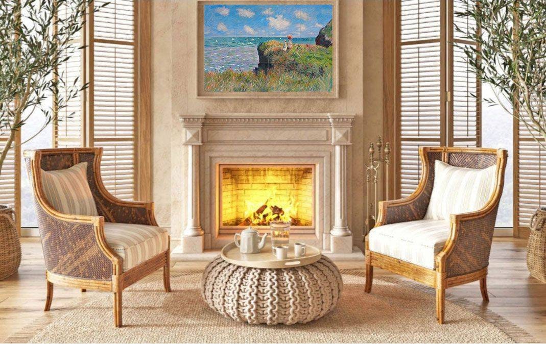Tile Mural/Mosaic Ceramic Panel of Claude Monet - Monet Cliff Walk Print - Monet Wall Art - Monet Tile Mural - Gloss Tiles - Tile Mosaic