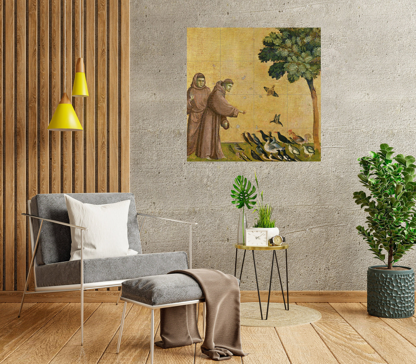 Tile Mural/Mosaic Ceramic Panel of Saint Francis of Assisi - Catholic Wall Art -Saint Francis Tile Mural -Gloss Tiles -Religious Tile Mosaic