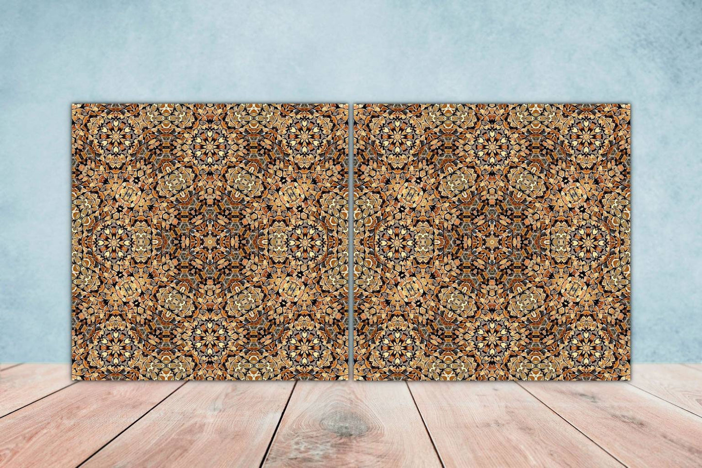 Moroccan Ceramic Tiles - Set of 2 Moroccan Wall Decor Tiles - Kitchen Backsplash Tiles, Table Decorative Tiles, Bathroom Tiles, Coaster