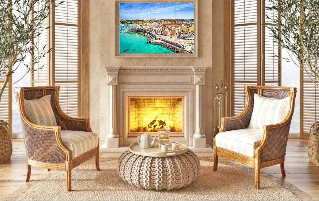 Tile Mural/Mosaic Ceramic Panel of a Otranto Puglia- Otranto print - Puglia wall print - Tile Mural - Gloss Tiles - Tile Mosaic - Tile Mural