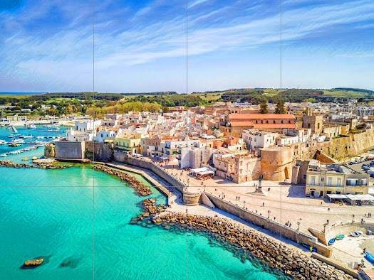 Tile Mural/Mosaic Ceramic Panel of a Otranto Puglia- Otranto print - Puglia wall print - Tile Mural - Gloss Tiles - Tile Mosaic - Tile Mural