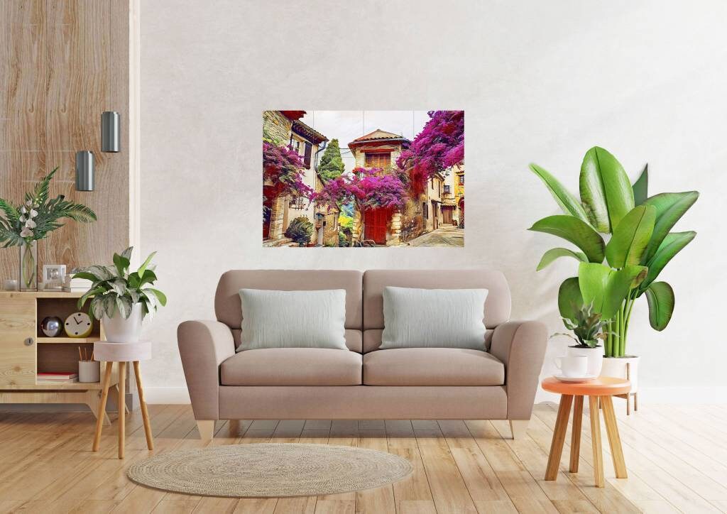 Tile Mural/Mosaic Ceramic Panel of Provence - Provence wall print - Provence France wall art - Tile Mural - Gloss Tiles - Tile Mosaic