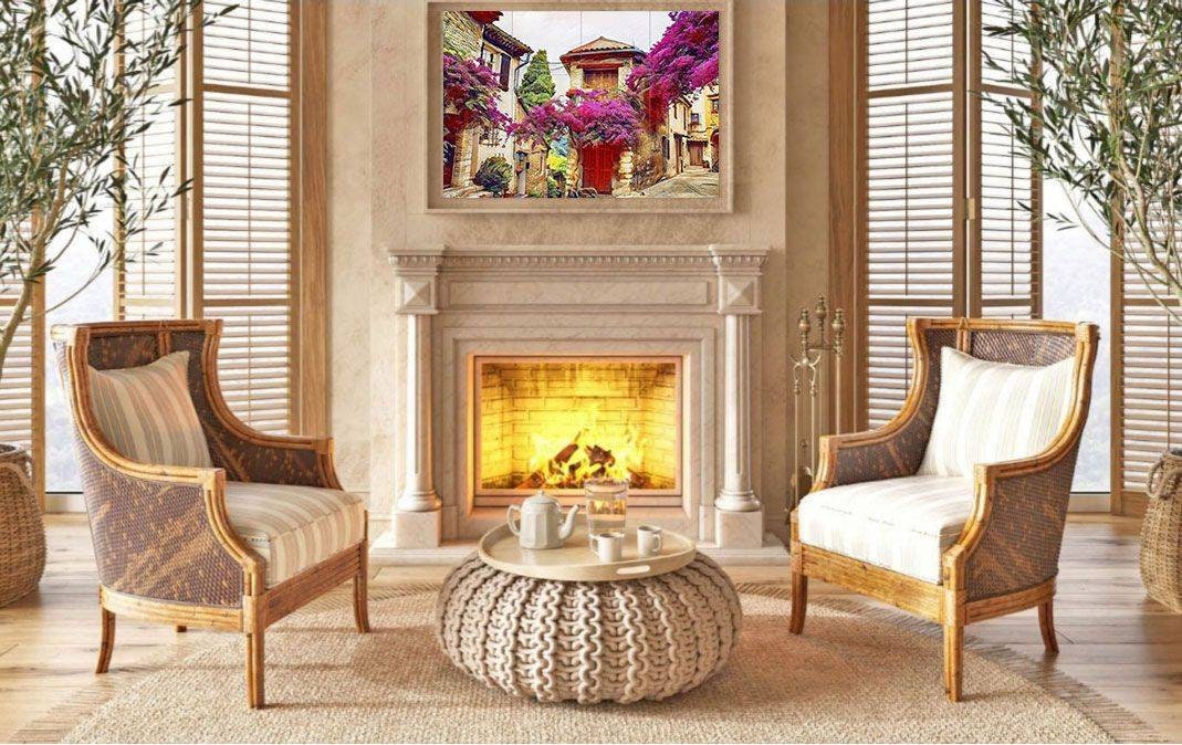 Tile Mural/Mosaic Ceramic Panel of Provence - Provence wall print - Provence France wall art - Tile Mural - Gloss Tiles - Tile Mosaic