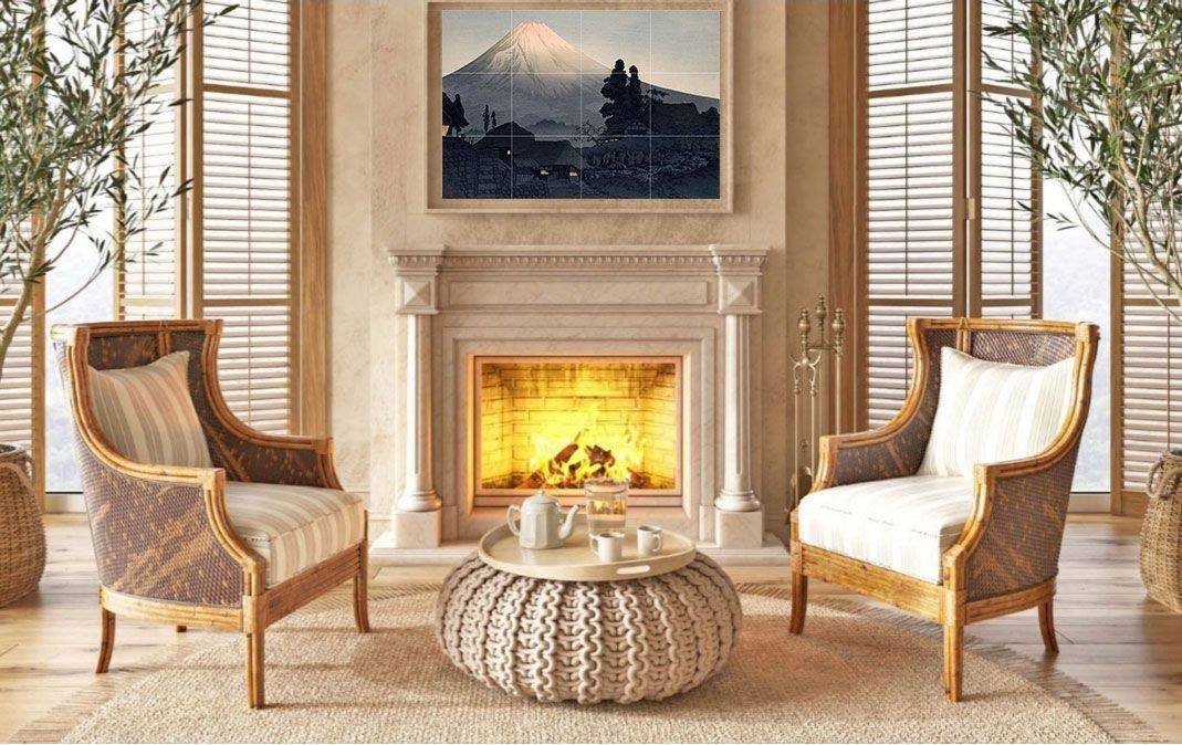 Tile Mural/Mosaic Ceramic of Mount Fuji - Mizukubo Takahashi Hiroaki - Hiroaki wall print- Japanese Wall Art - Tile Mural - Gloss Tiles