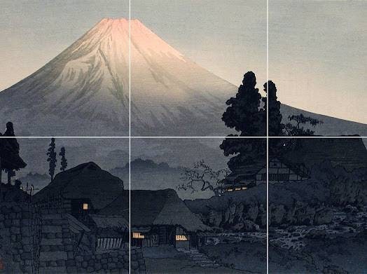 Tile Mural/Mosaic Ceramic of Mount Fuji - Mizukubo Takahashi Hiroaki - Hiroaki wall print- Japanese Wall Art - Tile Mural - Gloss Tiles