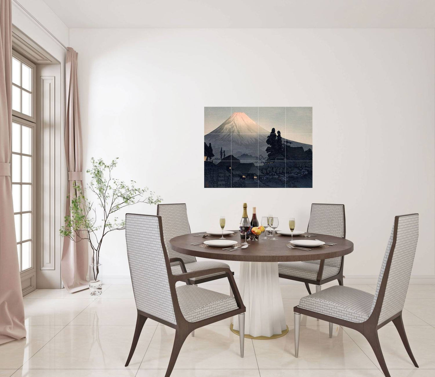 Tile Mural/Mosaic Ceramic of Mount Fuji - Mizukubo Takahashi Hiroaki - Hiroaki wall print- Japanese Wall Art - Tile Mural - Gloss Tiles