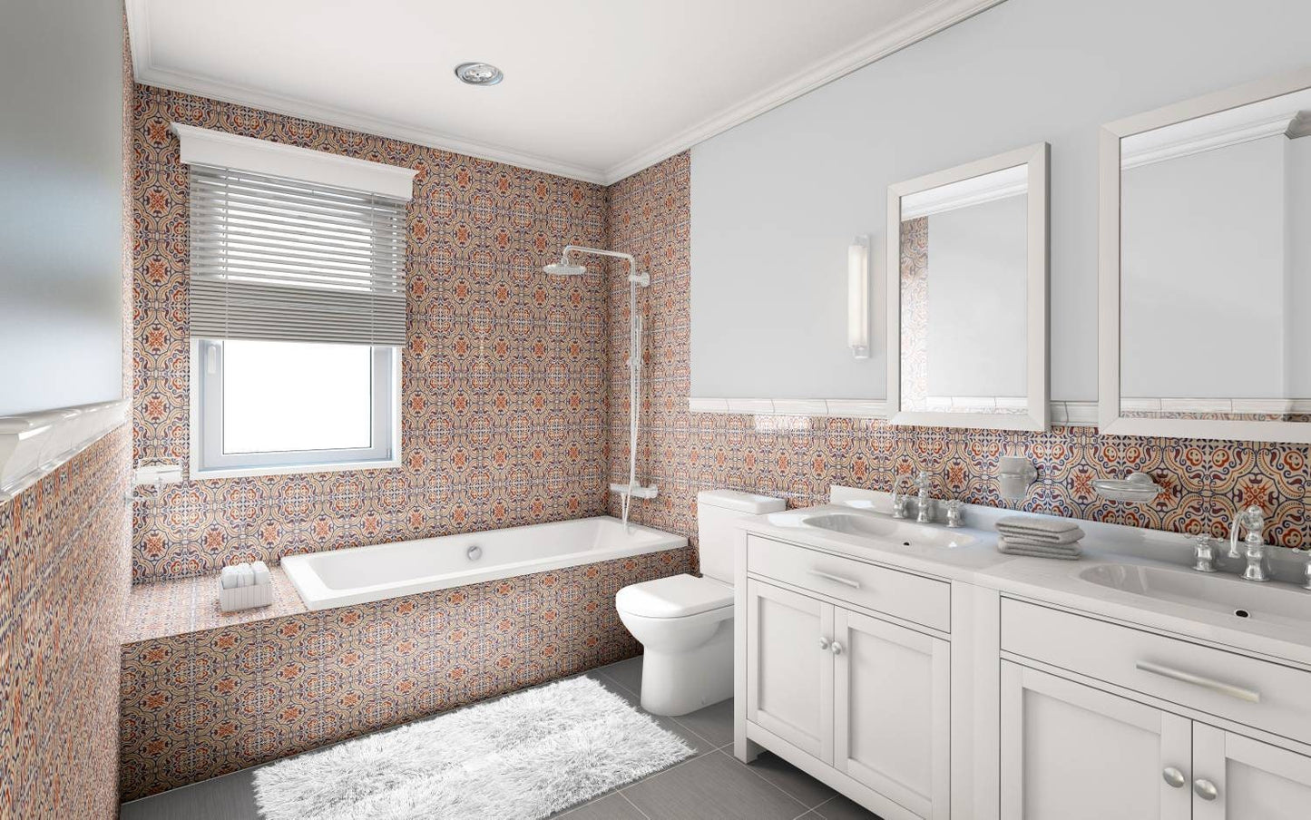Spanish Ceramic Tiles - Set of 2 Spanish Wall Decor Tiles - Kitchen Backsplash Tiles, Table Decorative Tiles, Bathroom Tiles, Coaster