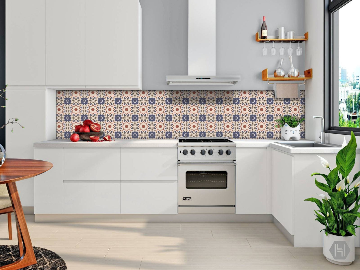 Spanish Ceramic Tiles - Set of 2 Spanish Wall Decor Tiles - Kitchen Backsplash Tiles, Table Decorative Tiles, Bathroom Tiles, Coaster