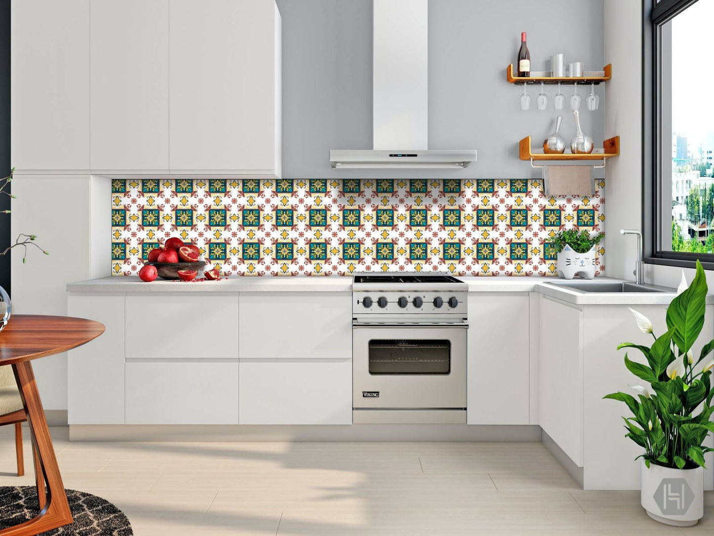Spanish Ceramic Tiles - Set of 2 Spanish Wall Decor Tiles - Kitchen Backsplash Tiles, Table Decorative Tiles, Bathroom Tiles, Coaster