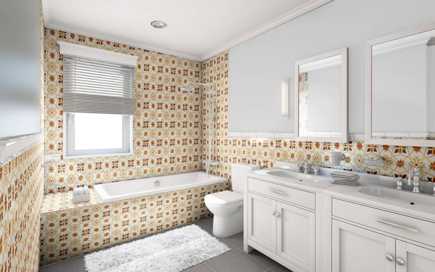 Spanish Ceramic Tiles - Set of 2 Spanish Wall Decor Tiles - Kitchen Backsplash Tiles, Table Decorative Tiles, Bathroom Tiles, Coaster