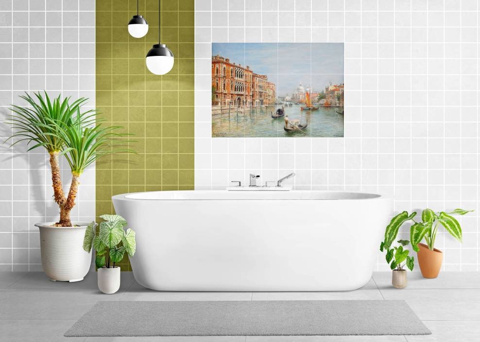 Tile Mural/Mosaic Ceramic Panel of Wilhelm Odelmark Canale Grande - Venice wall print - Venice Wall Art - Tile Mural - Tile Mosaic