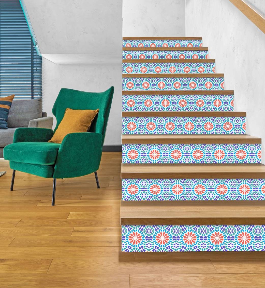 Moroccan Ceramic Tiles - Set of 2 Moroccan Wall Decor Tiles - Kitchen Backsplash Tiles, Table Decorative Tiles, Bathroom Tiles, Coaster
