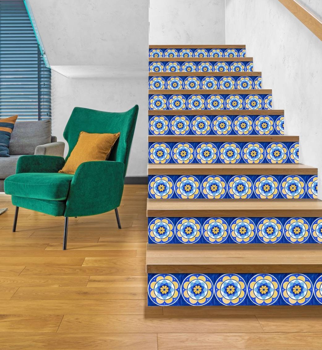 Portuguese Azulejo Tiles - Set of 2 Portuguese Wall Decor Tiles - Kitchen Backsplash Tiles, Table Decorative Tiles, Bathroom Tiles, Coaster