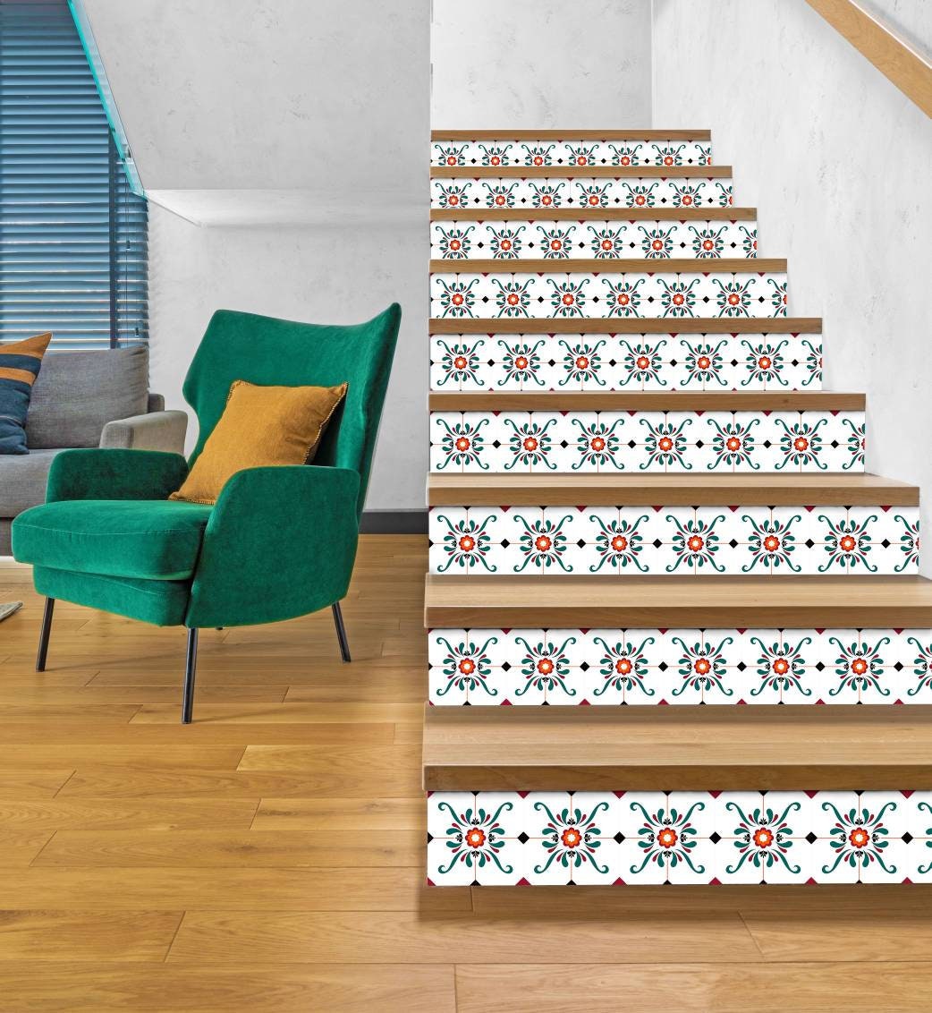Spanish Ceramic Tiles - Set of 2 Spanish Wall Decor Tiles - Kitchen Backsplash Tiles, Table Decorative Tiles, Bathroom Tiles, Coaster