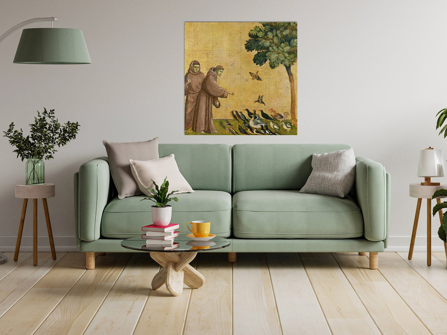 Tile Mural/Mosaic Ceramic Panel of Saint Francis of Assisi - Catholic Wall Art -Saint Francis Tile Mural -Gloss Tiles -Religious Tile Mosaic