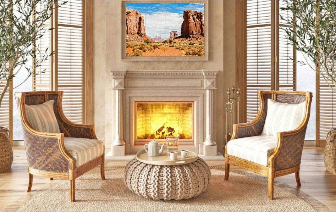 Tile Mural/Mosaic Ceramic of Monument Valley, Arizona wall print -Arizona Wall Art - Tile Mural - Gloss Tiles - Tile Mosaic -Bathroom tiles