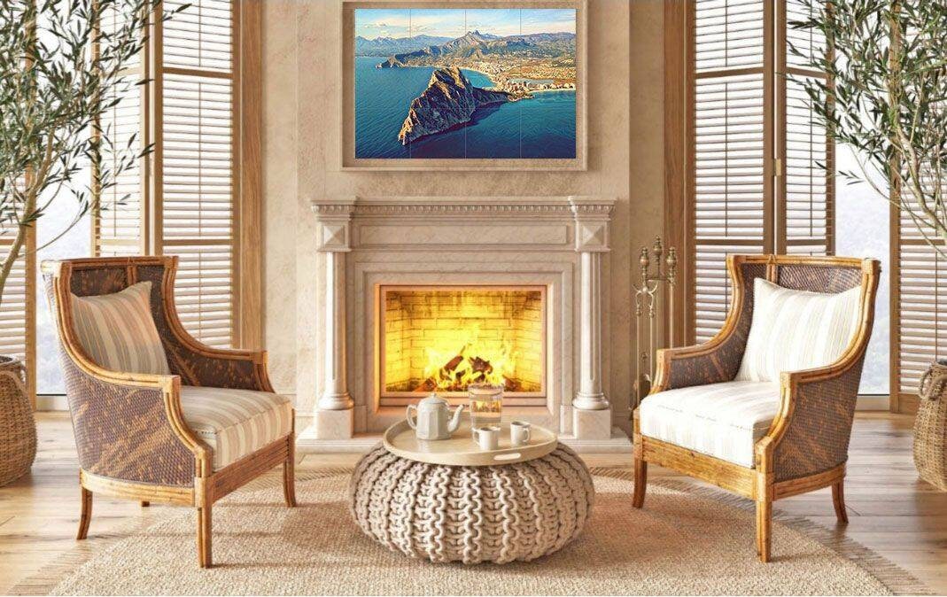 Tile Mural/Mosaic Ceramic Panel of Calpe - Calpe wall print - Calpe Wall Art - Tile Mural - Gloss Tiles -Tile Mosaic- Kitchen Bakcksplash