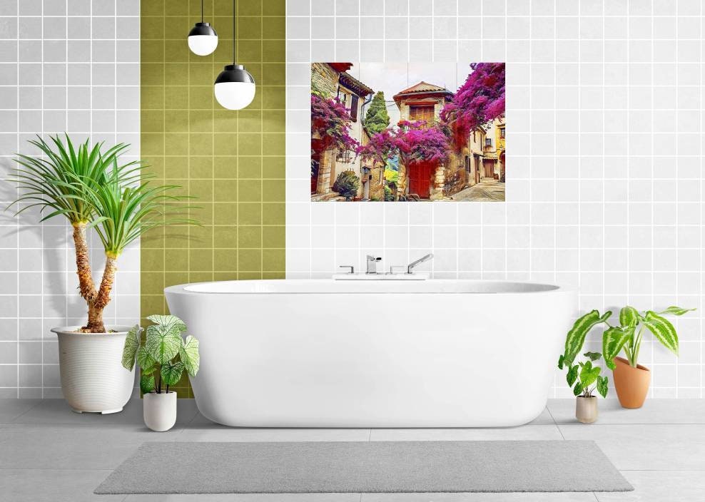 Tile Mural/Mosaic Ceramic Panel of Provence - Provence wall print - Provence France wall art - Tile Mural - Gloss Tiles - Tile Mosaic