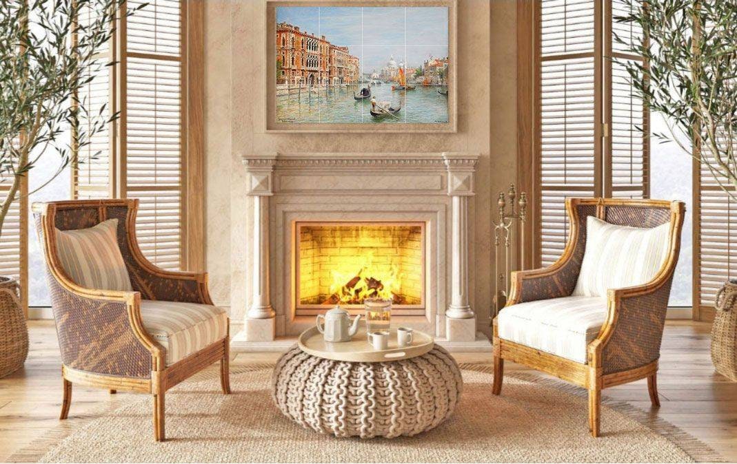 Tile Mural/Mosaic Ceramic Panel of Wilhelm Odelmark Canale Grande - Venice wall print - Venice Wall Art - Tile Mural - Tile Mosaic
