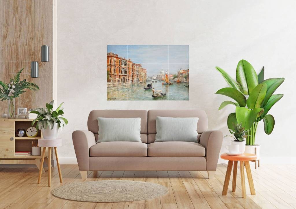 Tile Mural/Mosaic Ceramic Panel of Wilhelm Odelmark Canale Grande - Venice wall print - Venice Wall Art - Tile Mural - Tile Mosaic