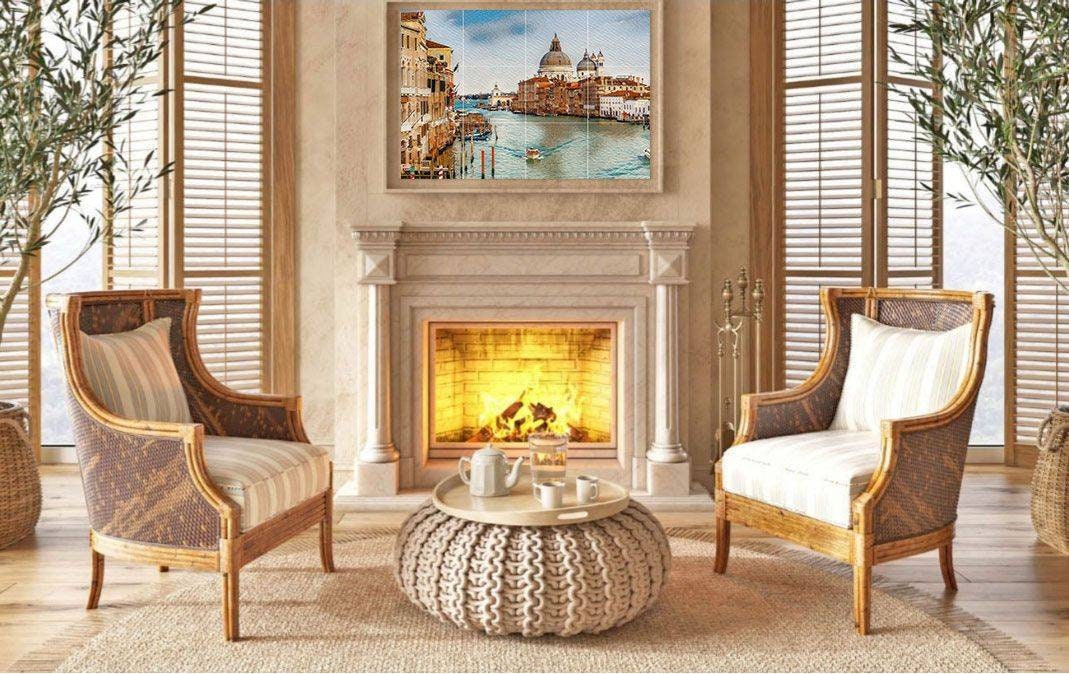 Tile Mural/Mosaic Ceramic Panel of Venice - Venice wall art - Venice wall print - Tile Mural -Gloss Tiles -Tile Mosaic - Kitchen backsplash