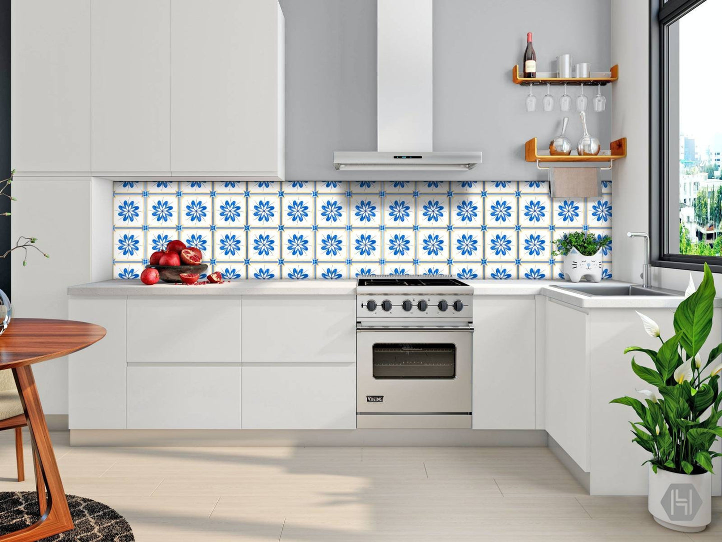 Spanish Ceramic Tiles - Set of 2 Spanish Wall Decor Tiles - Kitchen Backsplash Tiles, Table Decorative Tiles, Bathroom Tiles, Coaster
