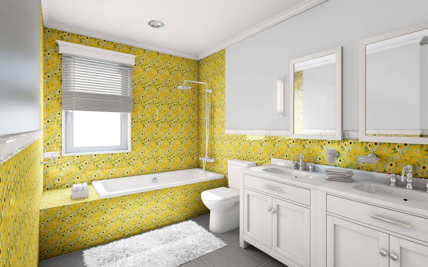 Floral Tiles Flowers Design - Two 6 x 6 inches decorative ceramic tiles