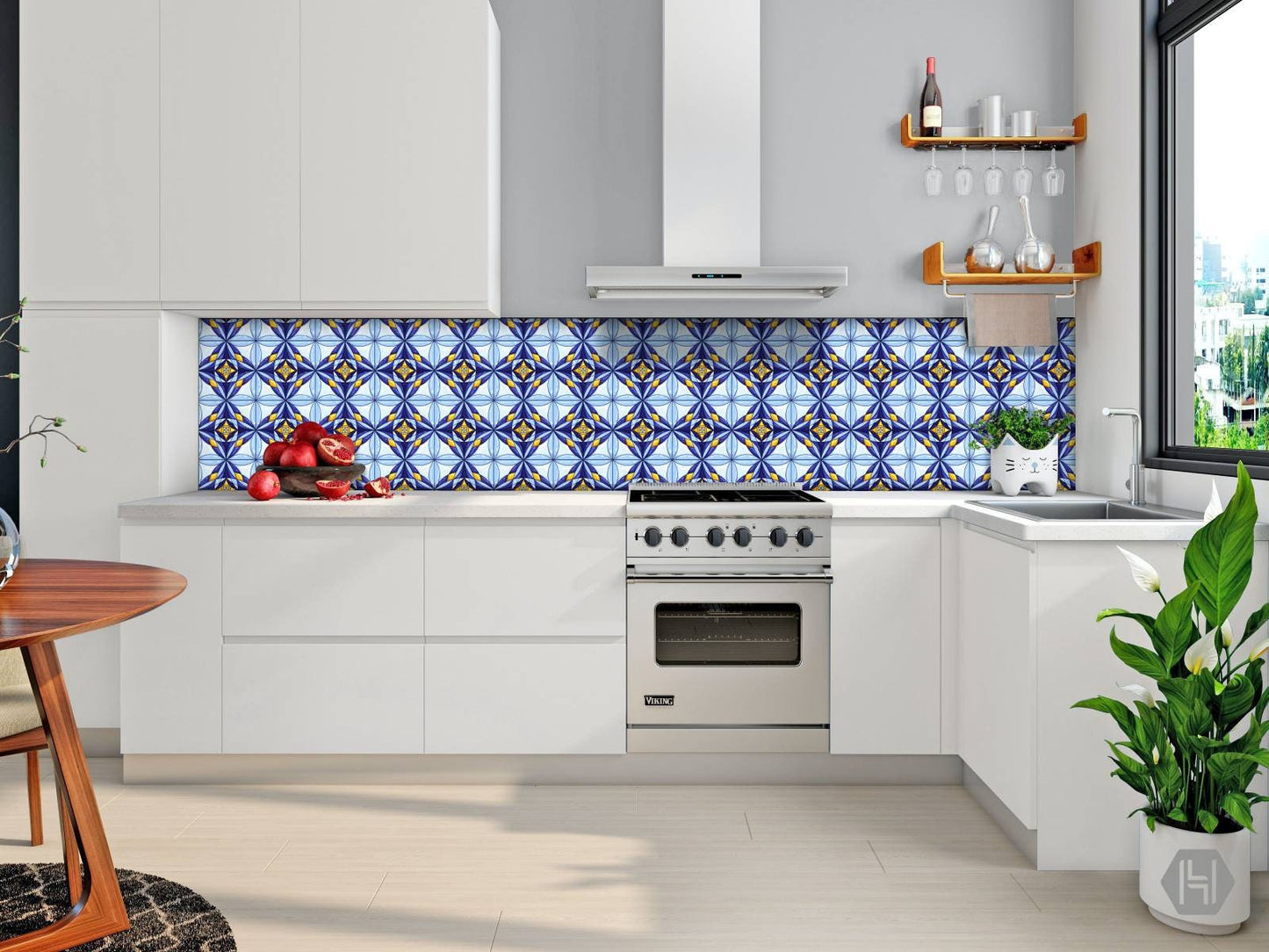 Italian Majolica Tile Design - Set of 2 Italian Wall Ceramic Tiles - Kitchen Backsplash Tiles, Table Decorative Tiles, Bathroom Tiles