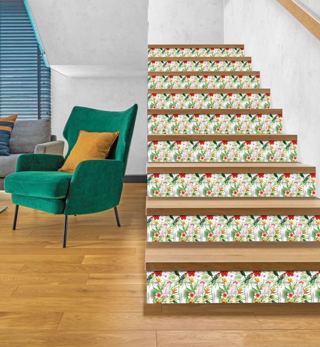 Parrot Ceramic Tiles Bird Tiles - Set of 2 Wall Décor Tiles - Kitchen Backsplash Tiles, Table Decorative Tiles, Bathroom Tiles