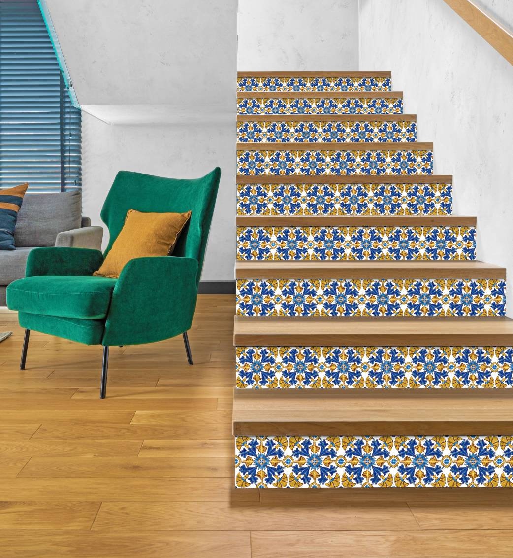 Portuguese Azulejo Tiles - Set of 2 Portuguese Wall Decor Tiles - Kitchen Backsplash Tiles, Table Decorative Tiles, Bathroom Tiles, Coaster