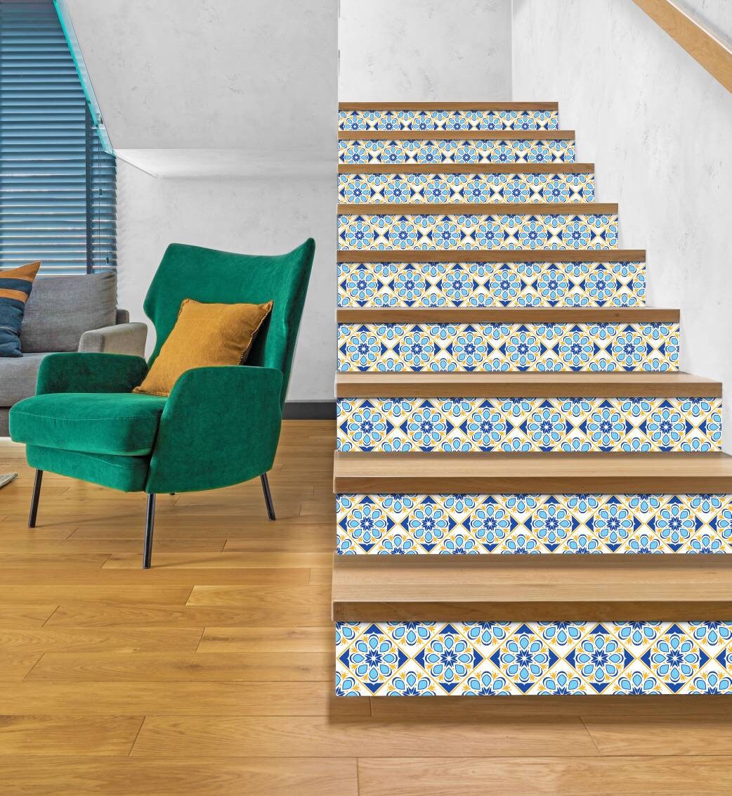 Portuguese Azulejo Tiles - Set of 2 Portuguese Wall Decor Tiles - Kitchen Backsplash Tiles, Table Decorative Tiles, Bathroom Tiles, Coaster