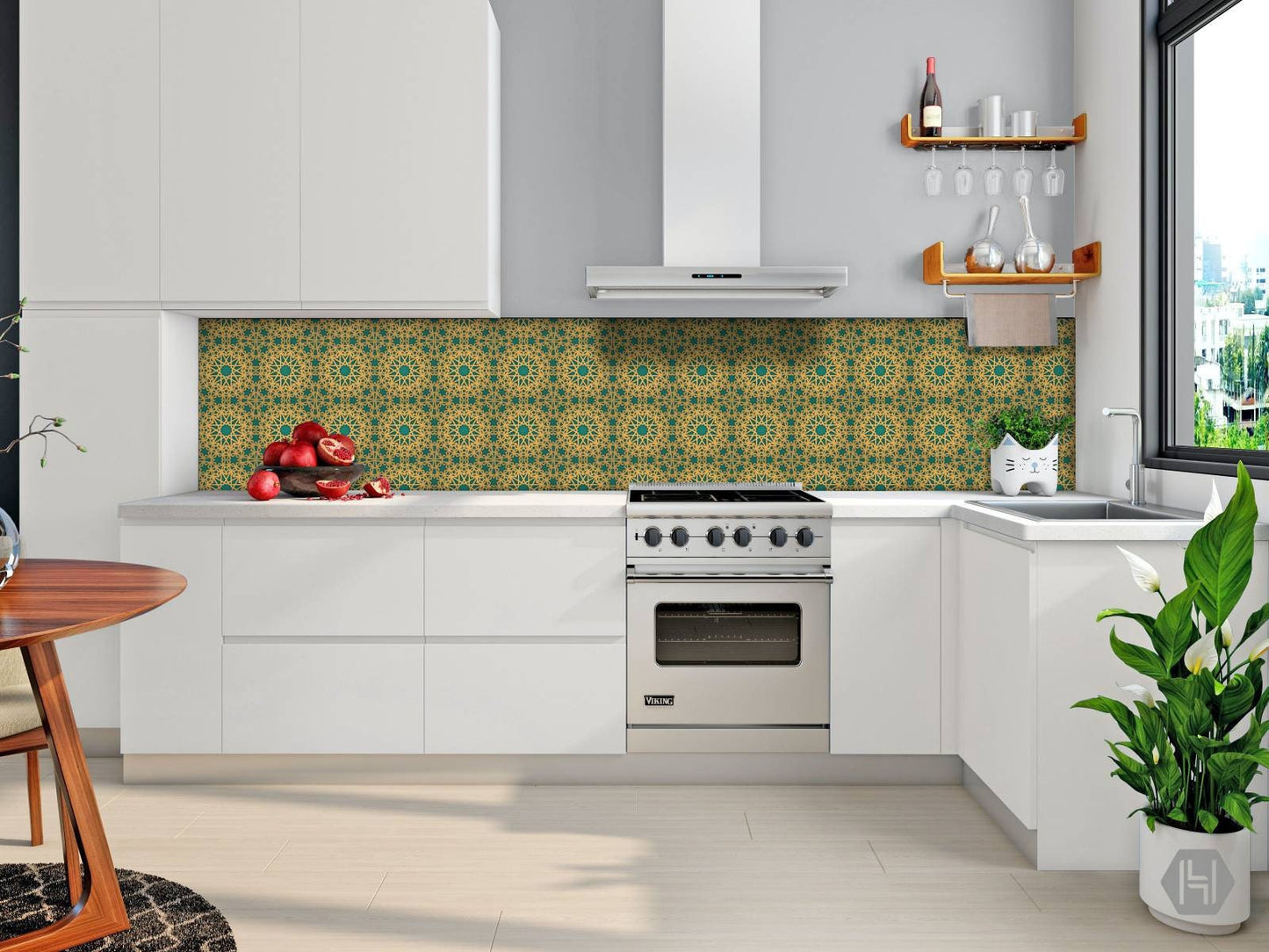 Moroccan Ceramic Tiles - Set of 2 Moroccan Wall Decor Tiles - Kitchen Backsplash Tiles, Table Decorative Tiles, Bathroom Tiles, Coaster