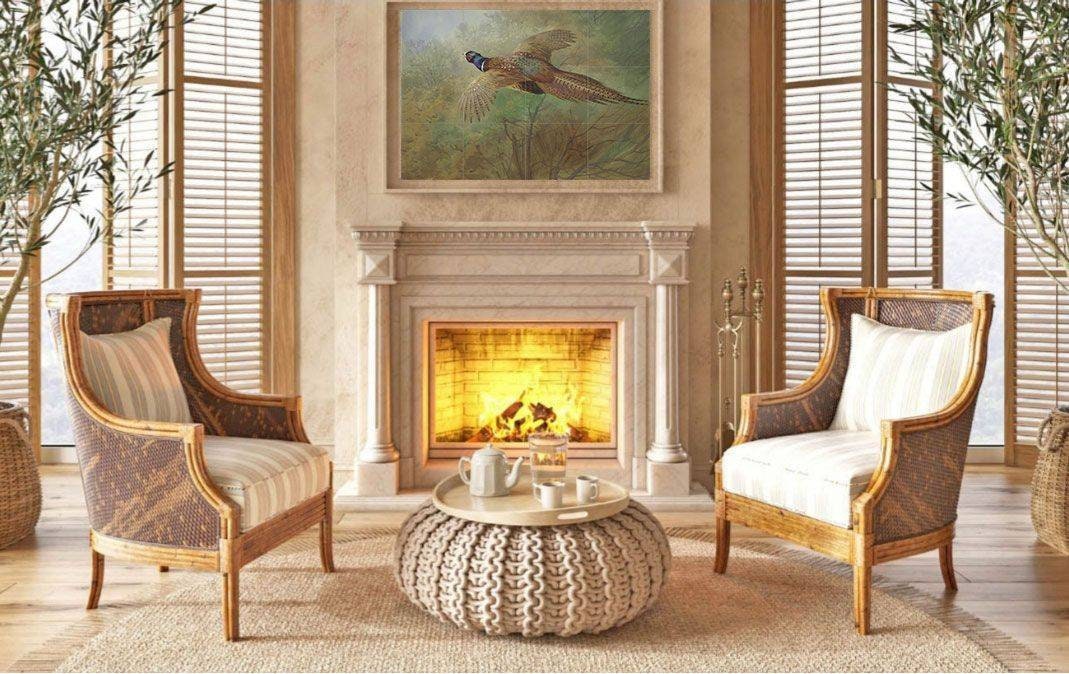 Tile Mural/Mosaic Ceramic Panel of a Pheasant in Flight - Archibald Thorburn - Birds Mural - Bird Mosaic - Gloss Tiles - Pheasant Mosaic Art
