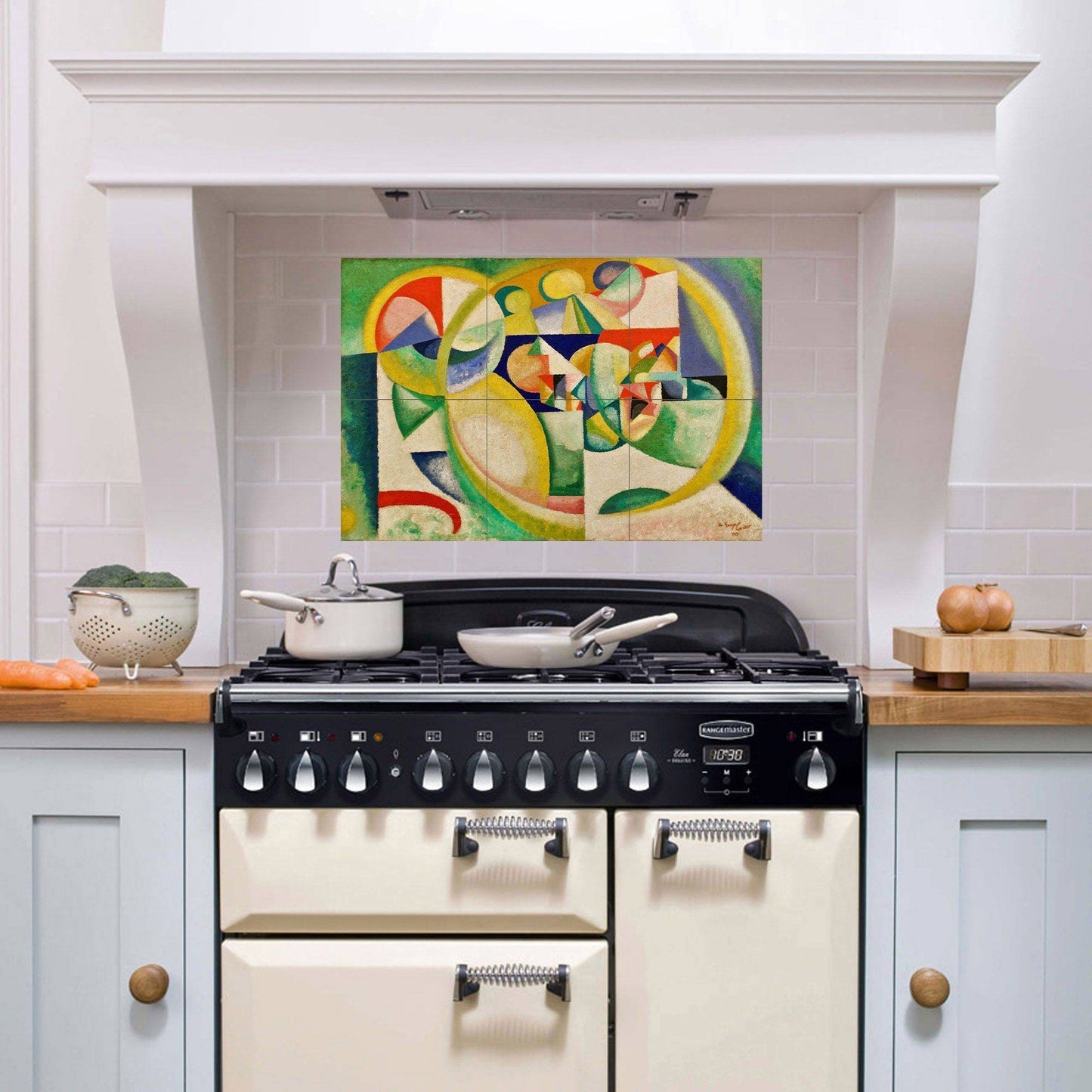 Tile Mural/Mosaic Ceramic Panel of Cardoso Study B - Amadeo de Souza Art - Abstract Painting - Tile Mural - Gloss Tiles - Tile Mosaic