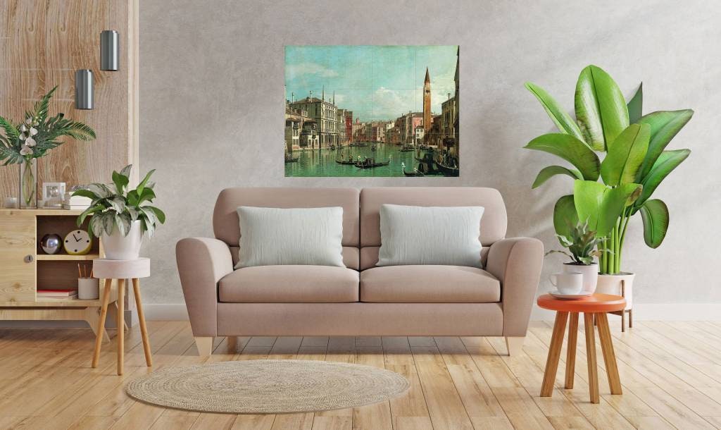 Tile Mural/Mosaic Ceramic Panel of The Grand Canal Venice - Canaletto Painting- Venice wall print - Venice wall art - Canaletto print