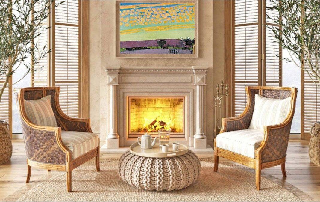 Tile Mural/Mosaic Ceramic Panel of Pittsburgh Sunset Painting - Maurice Denis - Wall Art - Tile Mural - Gloss Tiles - Tile Mosaic