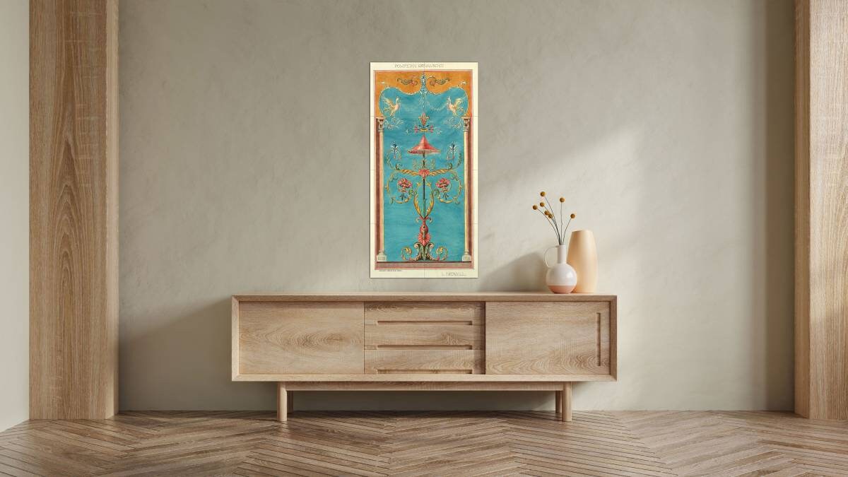Tile Mural/Mosaic Ceramic Panel of Pompeian Ornament Painting -Elizabeth A Nedwill Art - Home Decor - Tile Mural - Gloss Tiles - Tile Mosaic