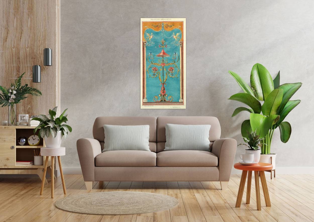 Tile Mural/Mosaic Ceramic Panel of Pompeian Ornament Painting -Elizabeth A Nedwill Art - Home Decor - Tile Mural - Gloss Tiles - Tile Mosaic