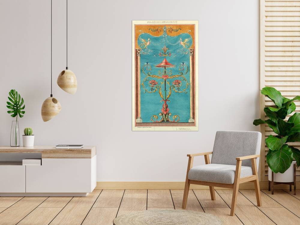 Tile Mural/Mosaic Ceramic Panel of Pompeian Ornament Painting -Elizabeth A Nedwill Art - Home Decor - Tile Mural - Gloss Tiles - Tile Mosaic