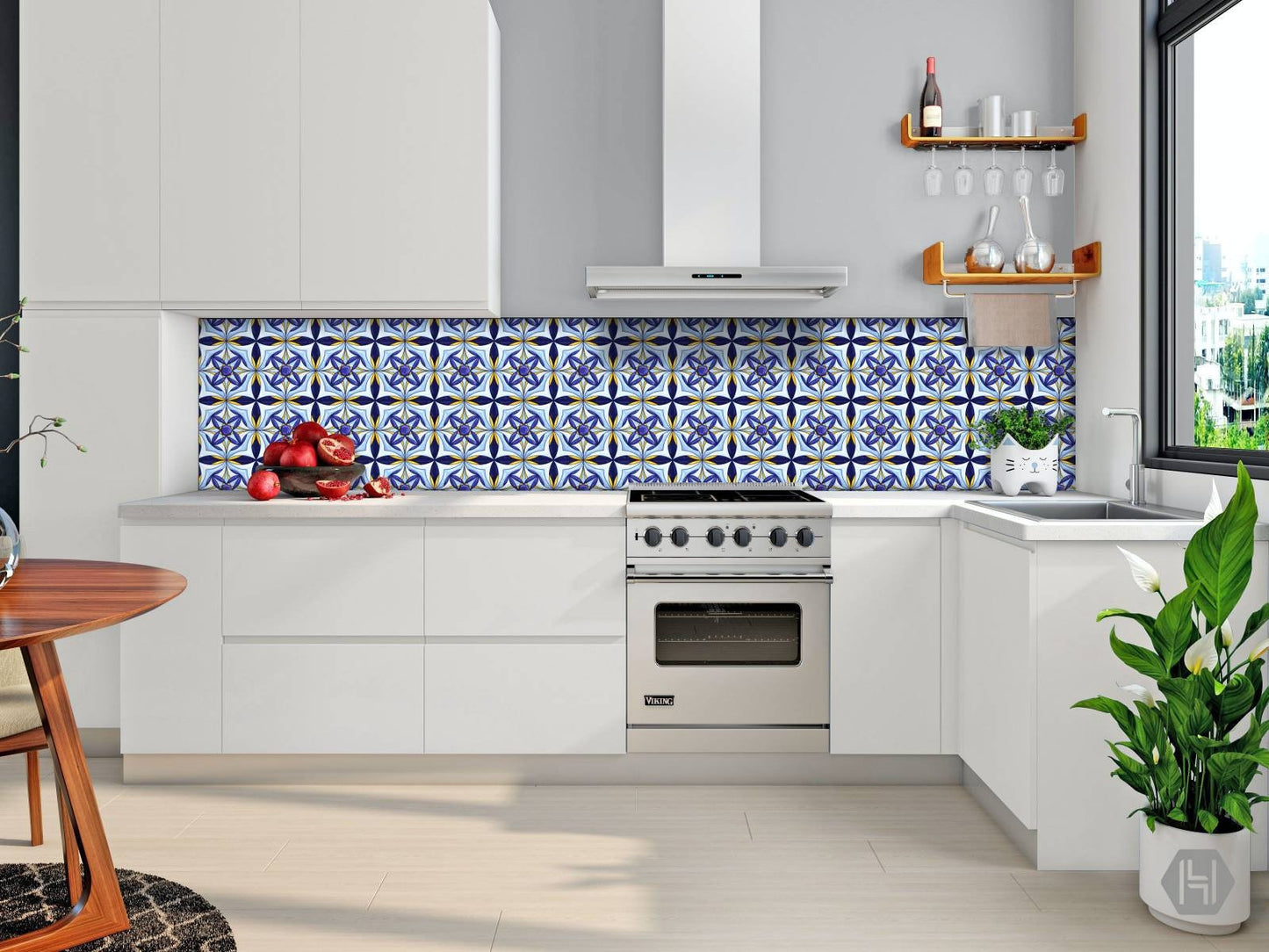 Italian Ceramic Tiles - Set of 2 Italian ceramic accent Tiles - Kitchen Backsplash Tiles,Table Decorative Tiles,Bathroom Tiles, Shower tiles