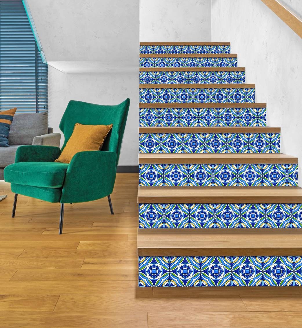 Italian Majolica Ceramic Tiles - Set of 2 Italian Wall Decor Tiles - Kitchen Backsplash Tiles, Table Decorative Tiles, Bathroom Tiles