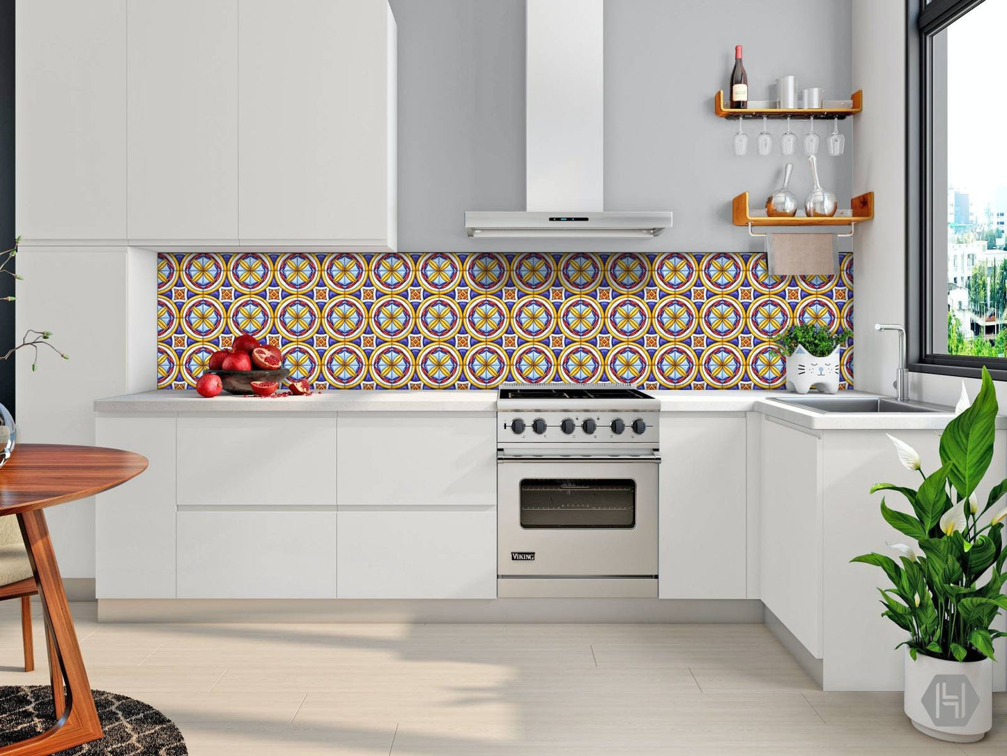 Italian Majolica Ceramic Tiles - Set of 2 Italian Wall Ceramic Tiles - Kitchen Backsplash Tiles, Table Decorative Tiles, Bathroom Tiles