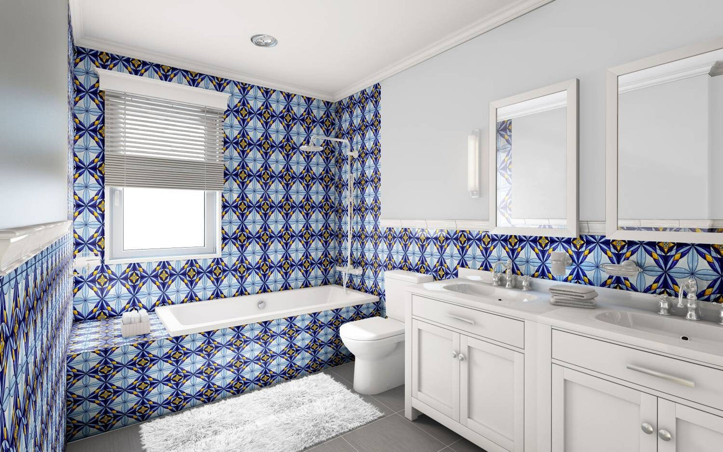 Italian Majolica Tile Design - Set of 2 Italian Wall Ceramic Tiles - Kitchen Backsplash Tiles, Table Decorative Tiles, Bathroom Tiles