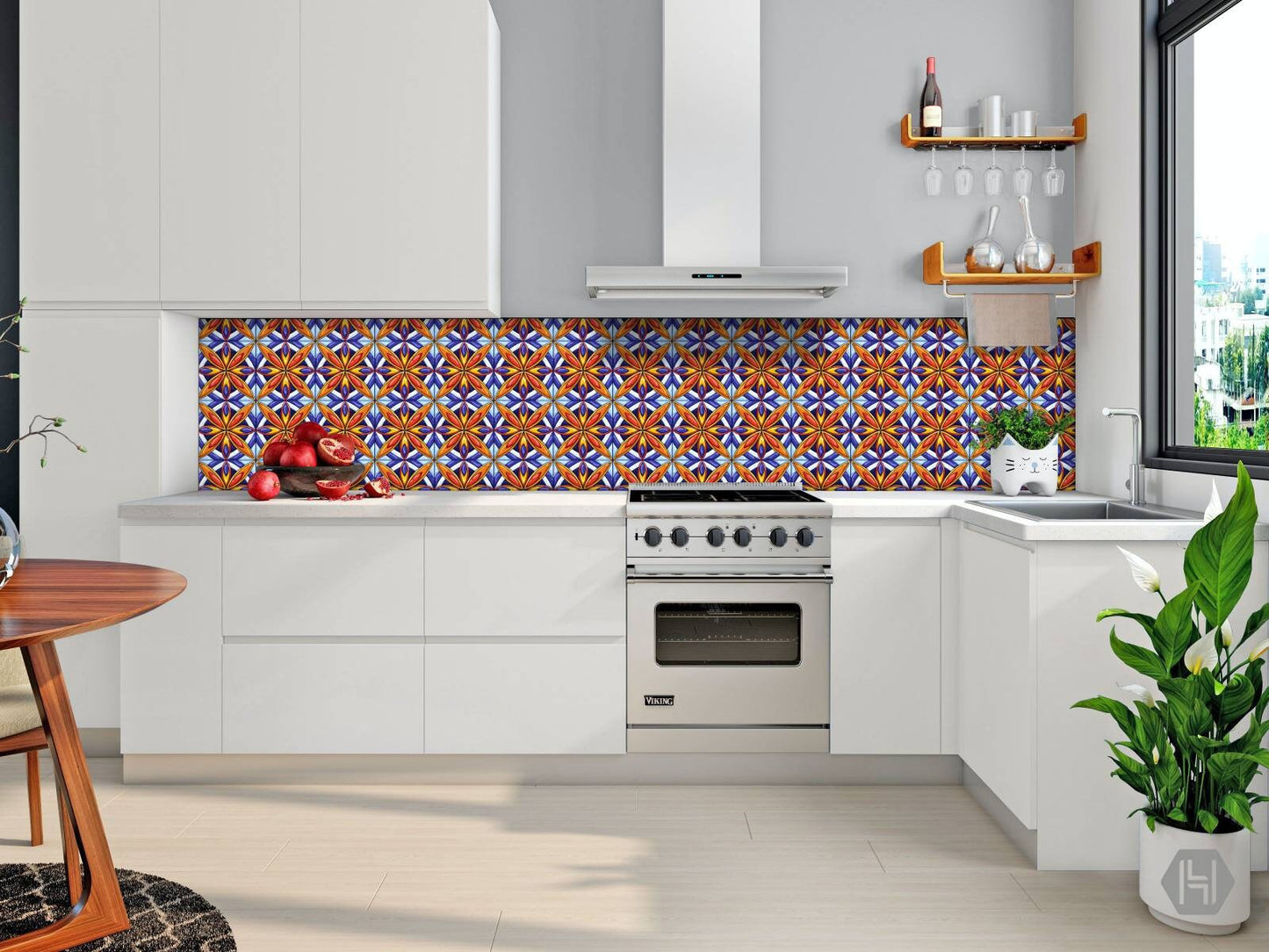 Italian Majolica Ceramic Tiles - Set of 2 Italian Wall Decor Ceramic Tiles -Kitchen Backsplash Tiles, Table Decorative Tiles, Bathroom Tiles